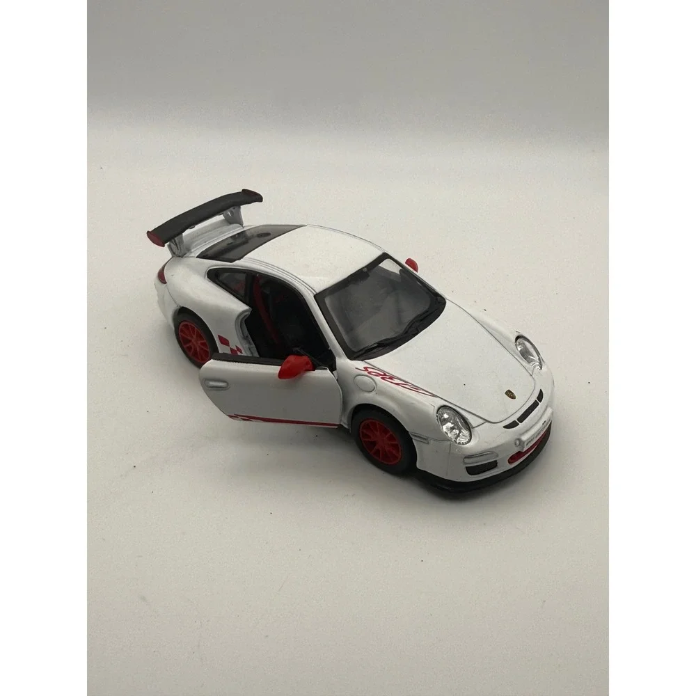 Kinsmart 2010 Porsche 911 GT3 RS White Red 1/36 Diecast Model Car 5352/3D